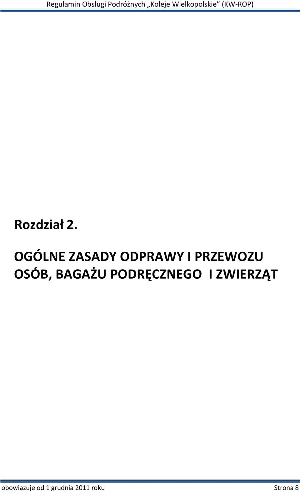 PRZEWOZU OSÓB, BAGAŻU