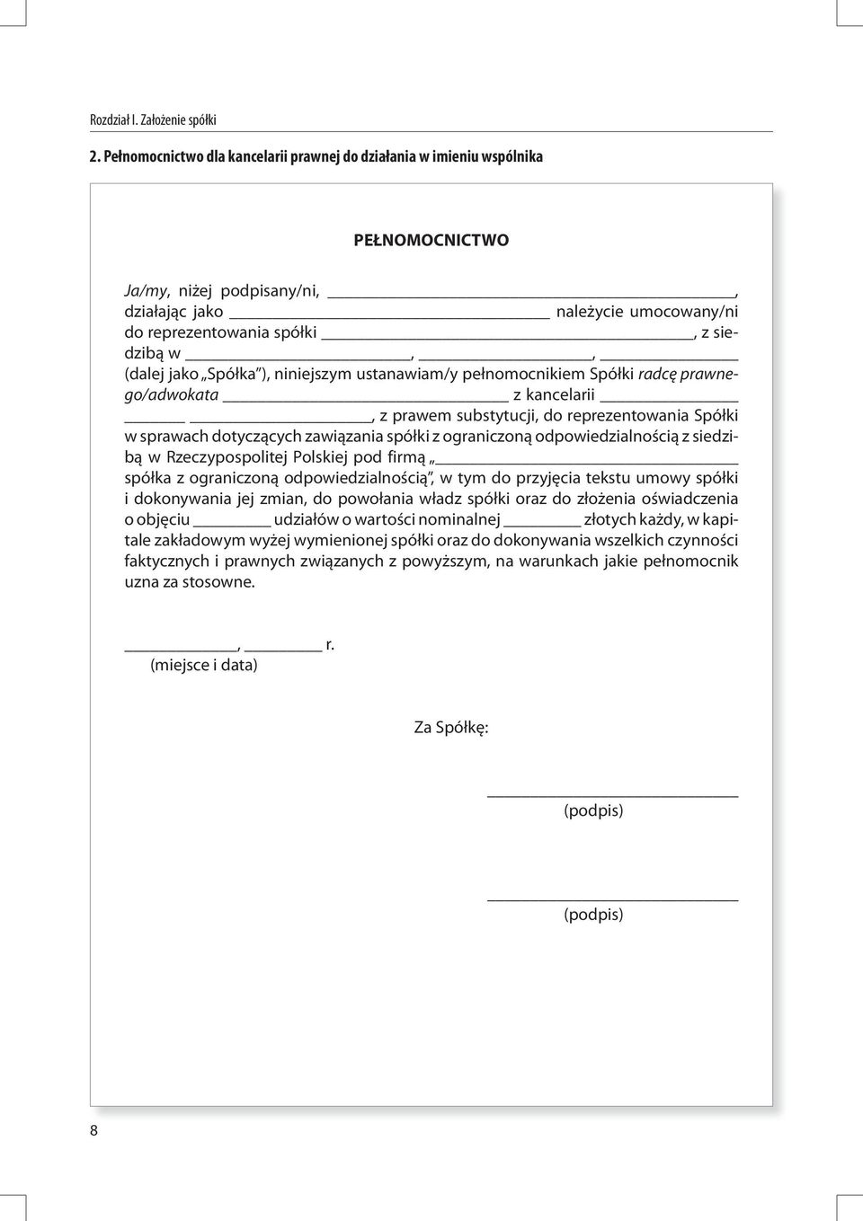 Rozdział I. Kapitel I. Założenie spółki. Gesellschaftsgründung - PDF  Darmowe pobieranie