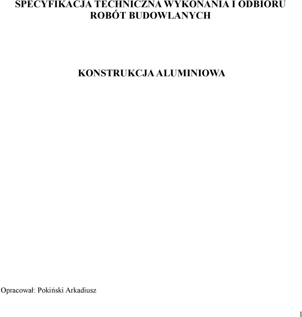 BUDOWLANYCH KONSTRUKCJA