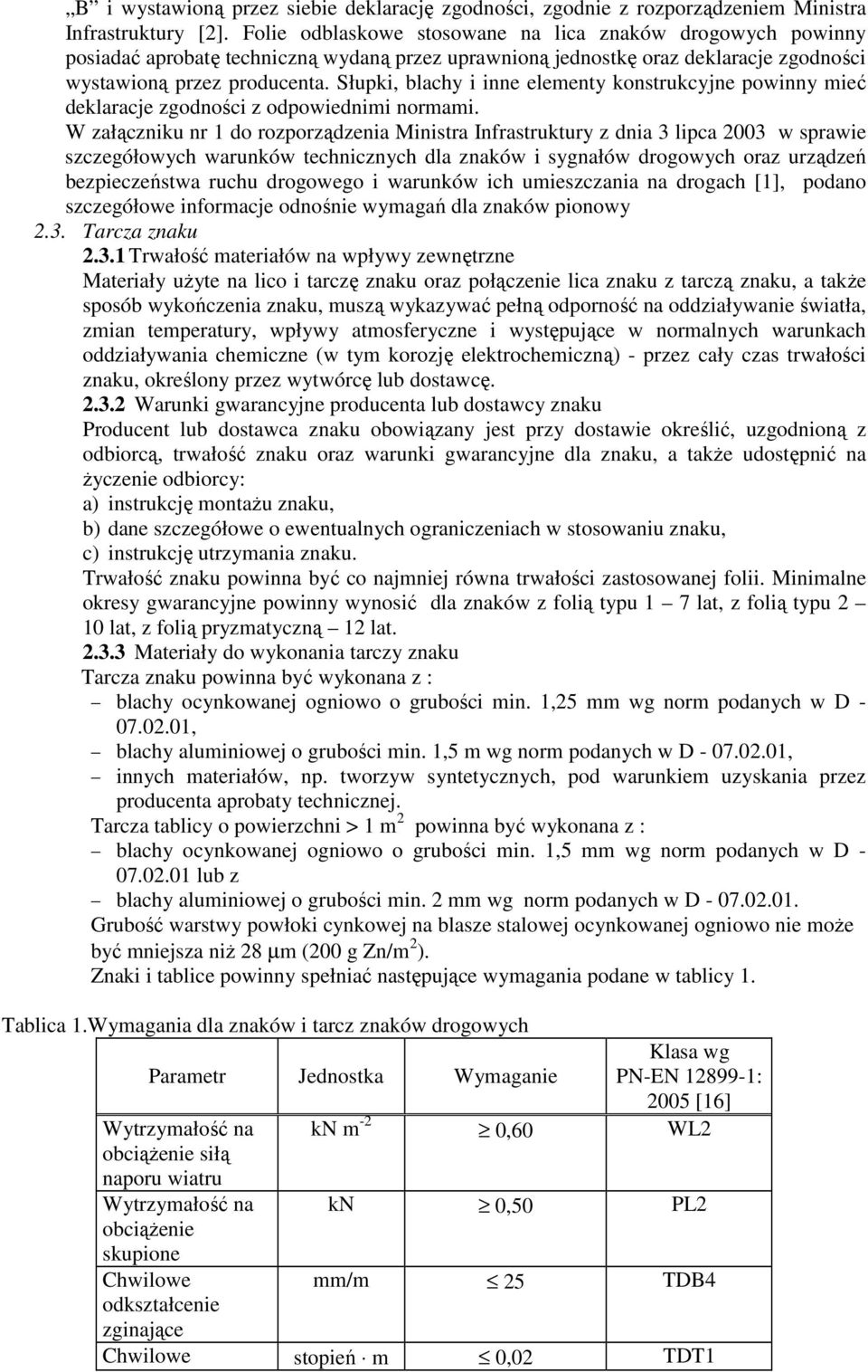 Słupki, blachy i inne elementy konstrukcyjne powinny mieć deklaracje zgodności z odpowiednimi normami.