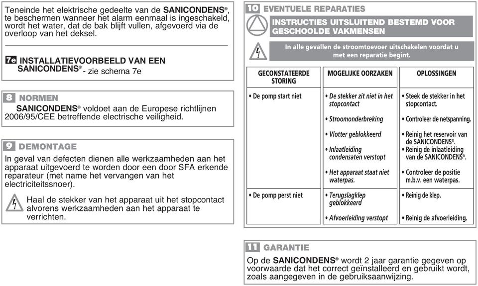 de stroomtoevoer uitschakelen voordat u met een reparatie begint.
