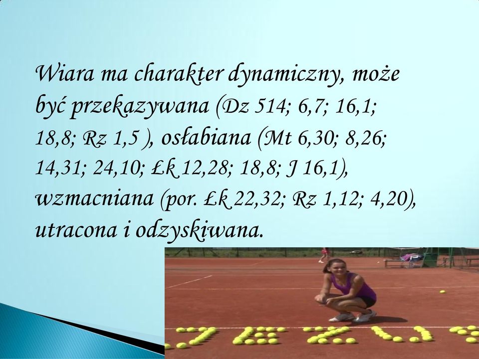 6,30; 8,26; 14,31; 24,10; Łk 12,28; 18,8; J 16,1),