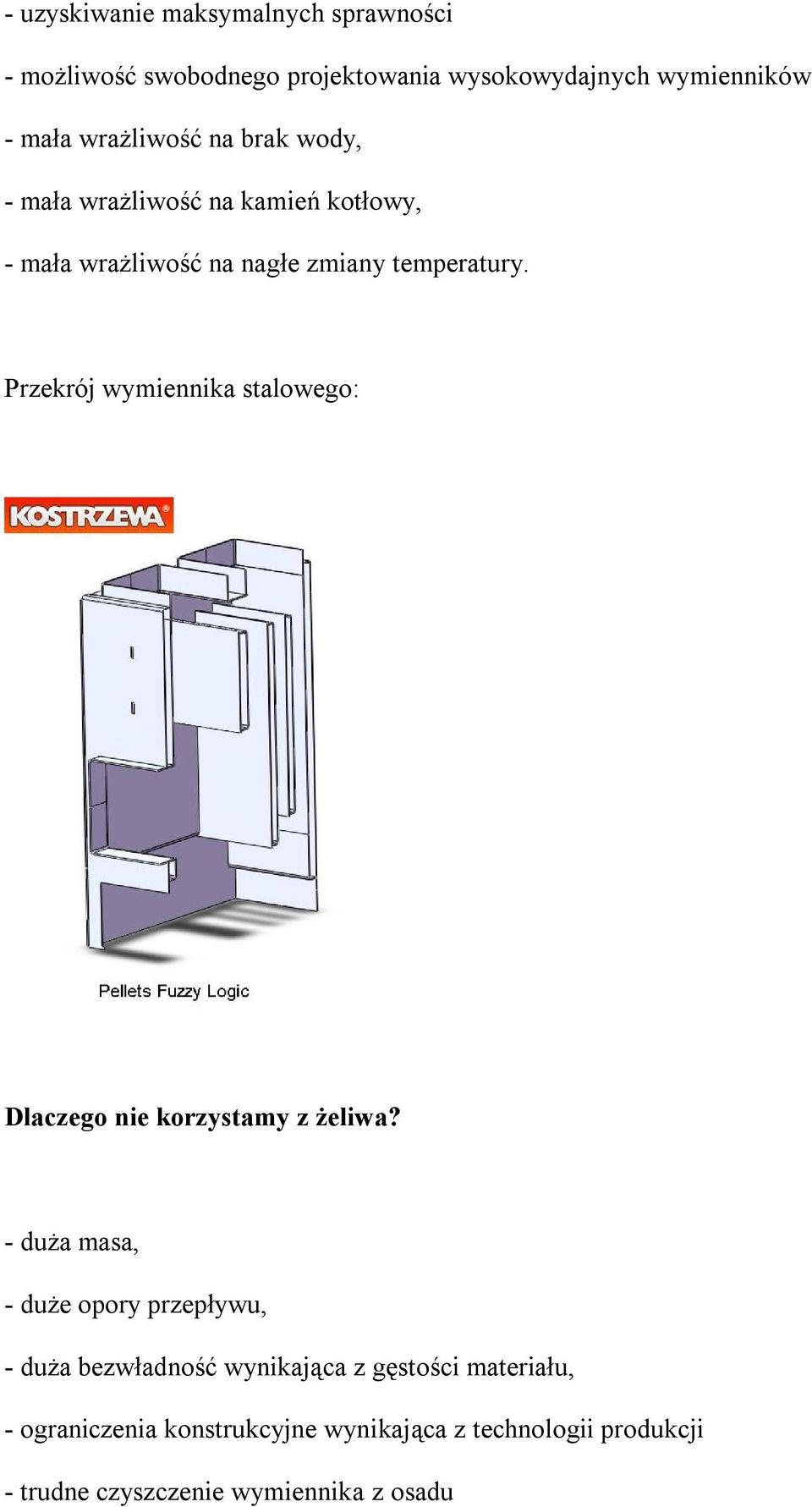 Przekrój wymiennika stalowego: Dlaczego nie korzystamy z żeliwa?