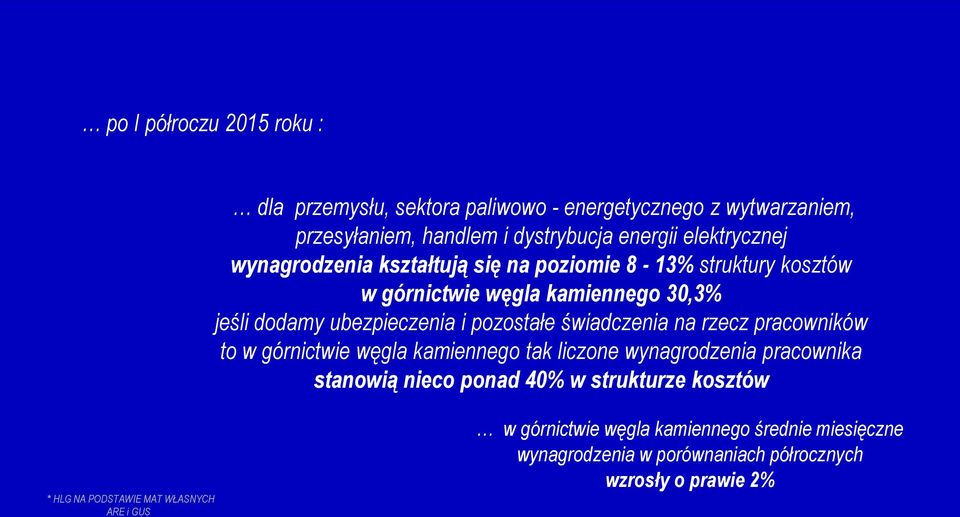 pozostałe świadczenia na rzecz pracowników to w górnictwie węgla kamiennego tak liczone wynagrodzenia pracownika stanowią nieco ponad 40% w