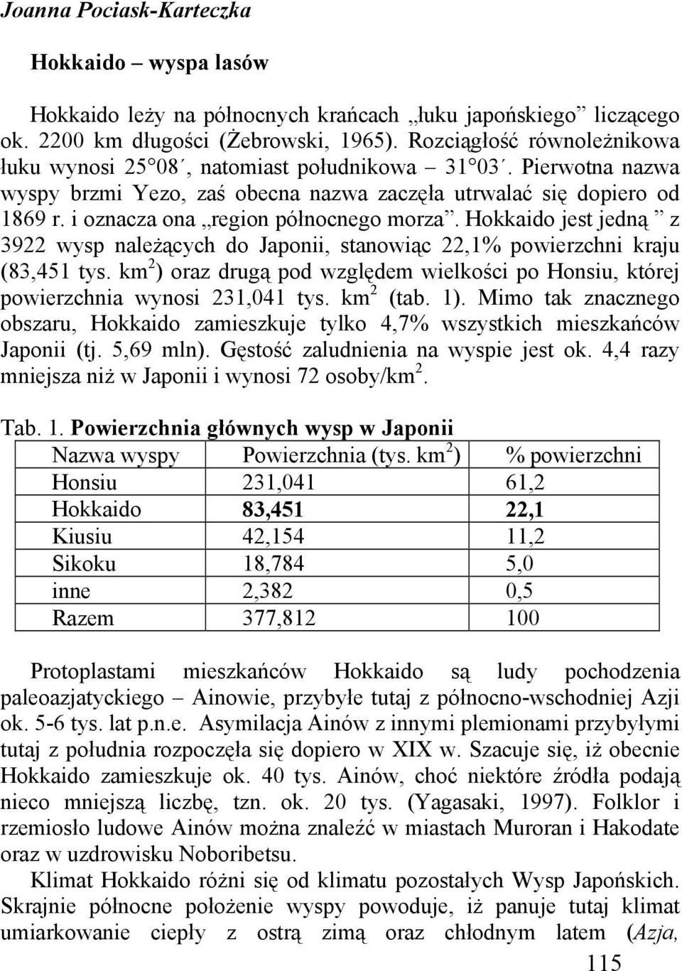 i oznacza ona region północnego morza. Hokkaido jest jedną z 3922 wysp należących do Japonii, stanowiąc 22,1% powierzchni kraju (83,451 tys.
