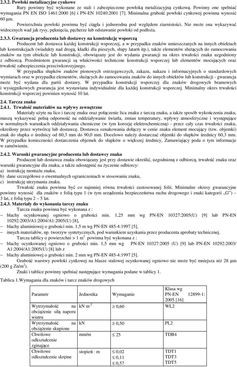 Nie może ona wykazywać widocznych wad jak rysy, pęknięcia, pęcherze lub odstawanie powłoki od podłoża. 2.3.