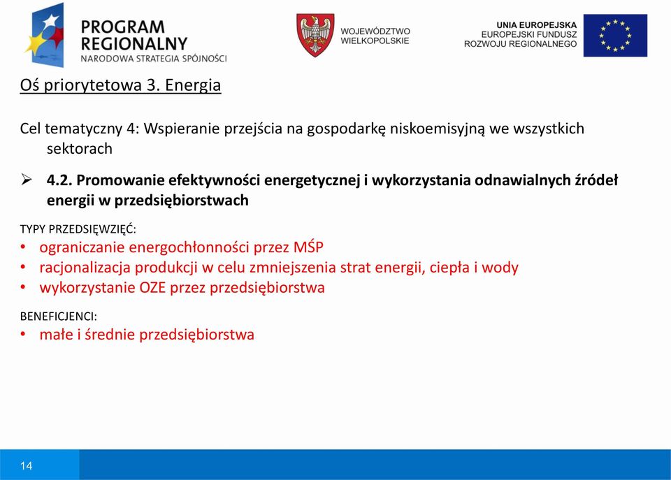 Promowanie efektywności energetycznej i wykorzystania odnawialnych źródeł energii w przedsiębiorstwach