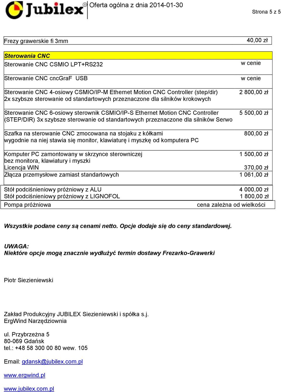 przeznaczone dla silników Serwo Szafka na sterowanie CNC zmocowana na stojaku z kółkami wygodnie na niej stawia się monitor, klawiaturę i myszkę od komputera PC Komputer PC zamontowany w skrzynce