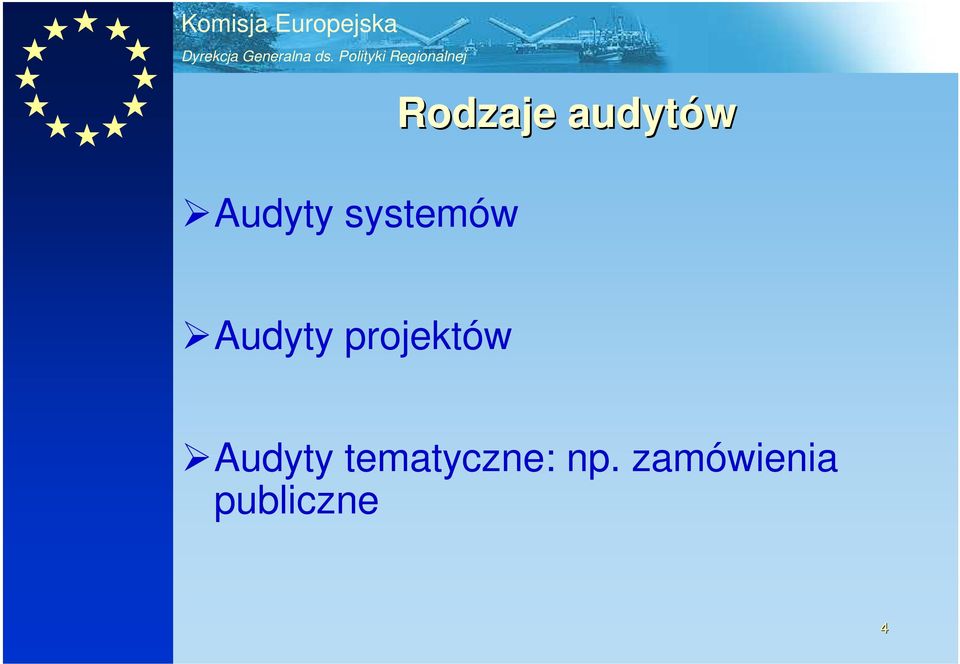 projektów Audyty