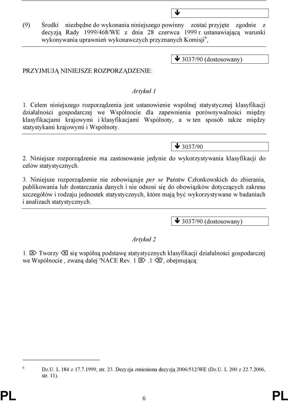 Celem niniejszego rozporządzenia jest ustanowienie wspólnej statystycznej klasyfikacji działalności gospodarczej we Wspólnocie dla zapewnienia porównywalności między klasyfikacjami krajowymi i