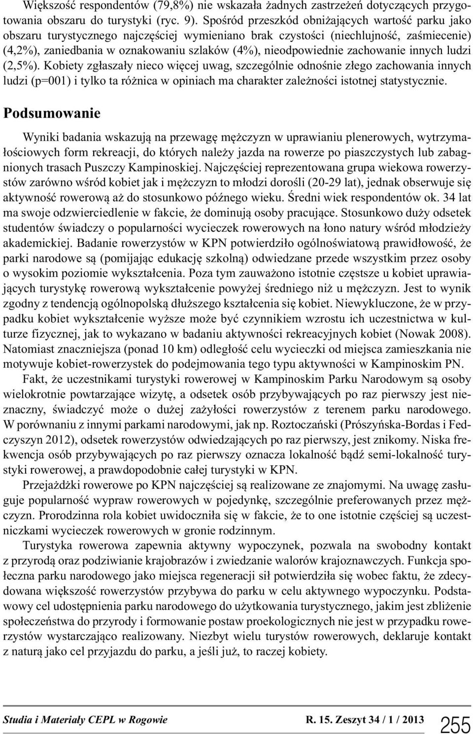 nieodpowiednie zachowanie innych ludzi (2,5%).