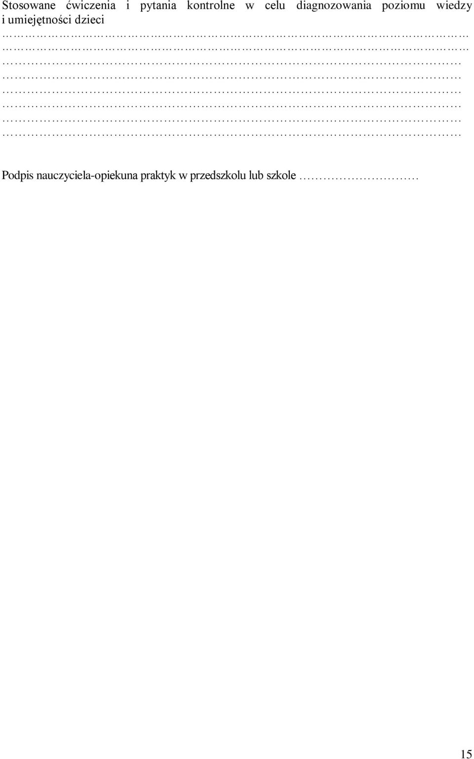 umiejętności dzieci Podpis