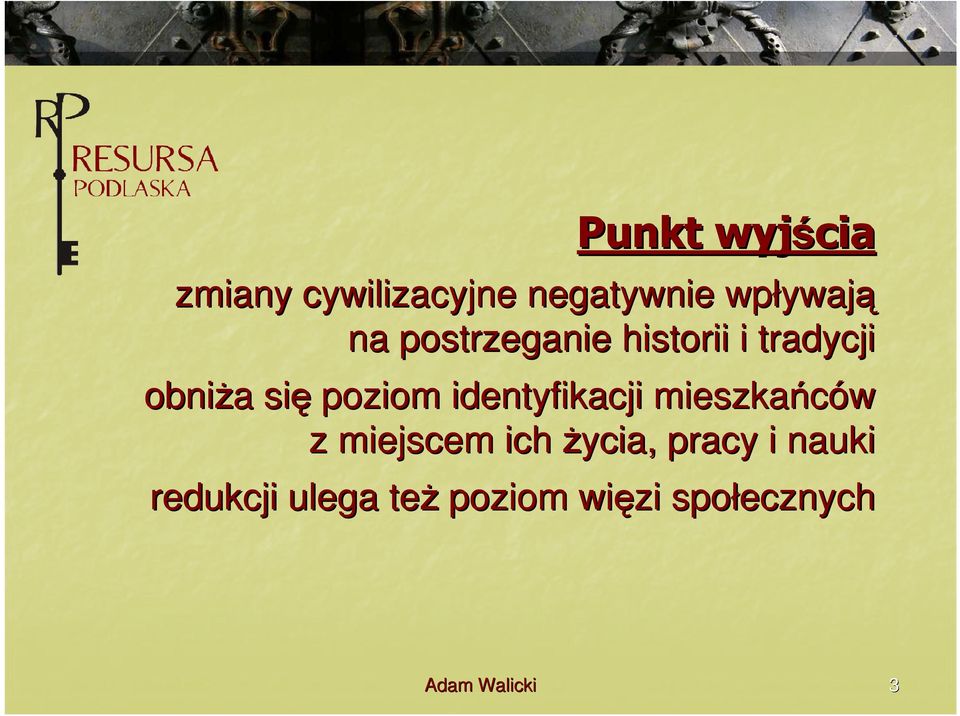 poziom identyfikacji mieszkańców z miejscem ich życia,