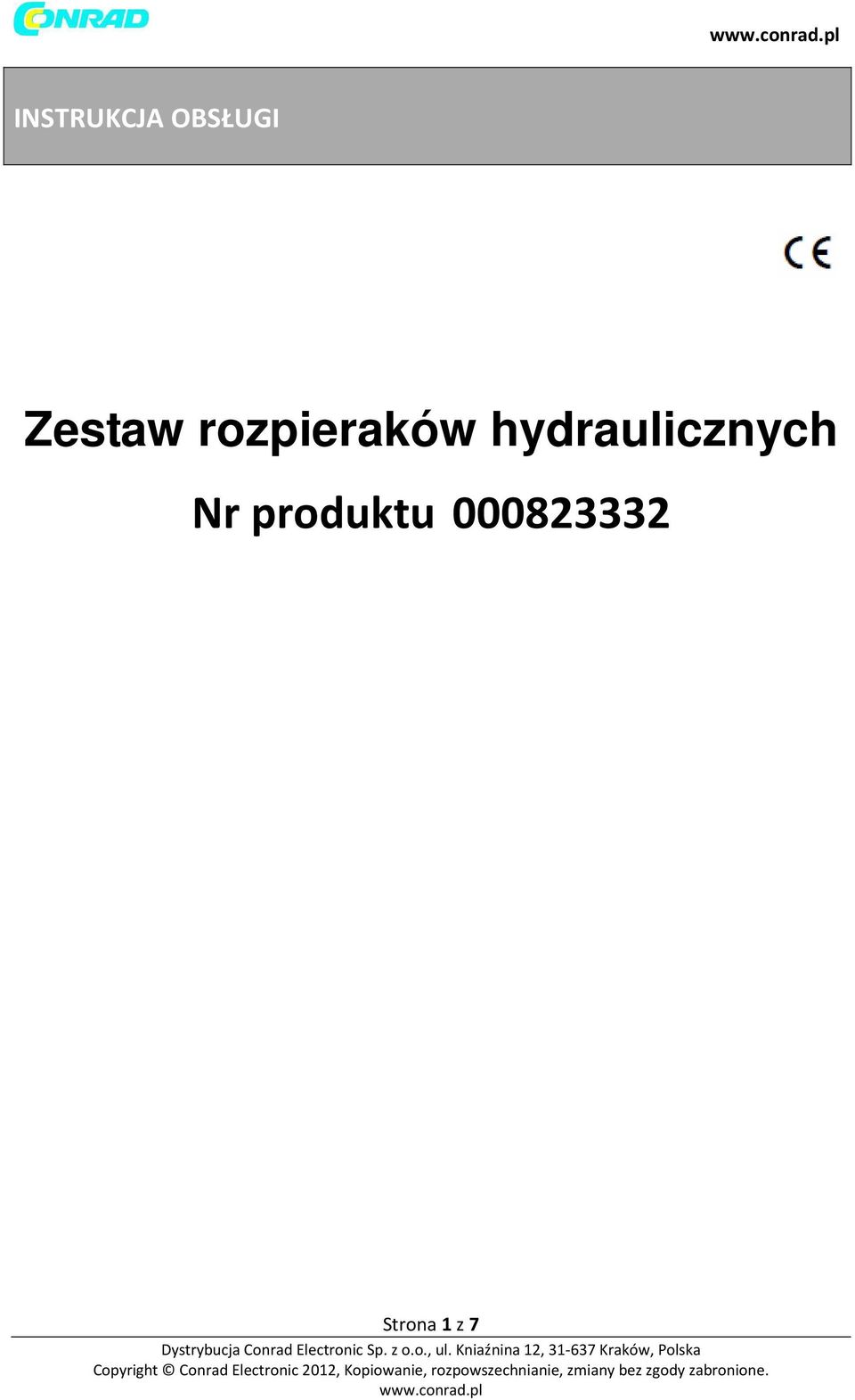 hydraulicznych Nr