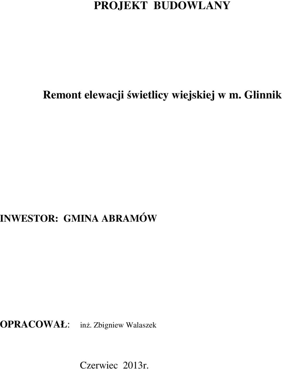 Glinnik INWESTOR: GMINA ABRAMÓW