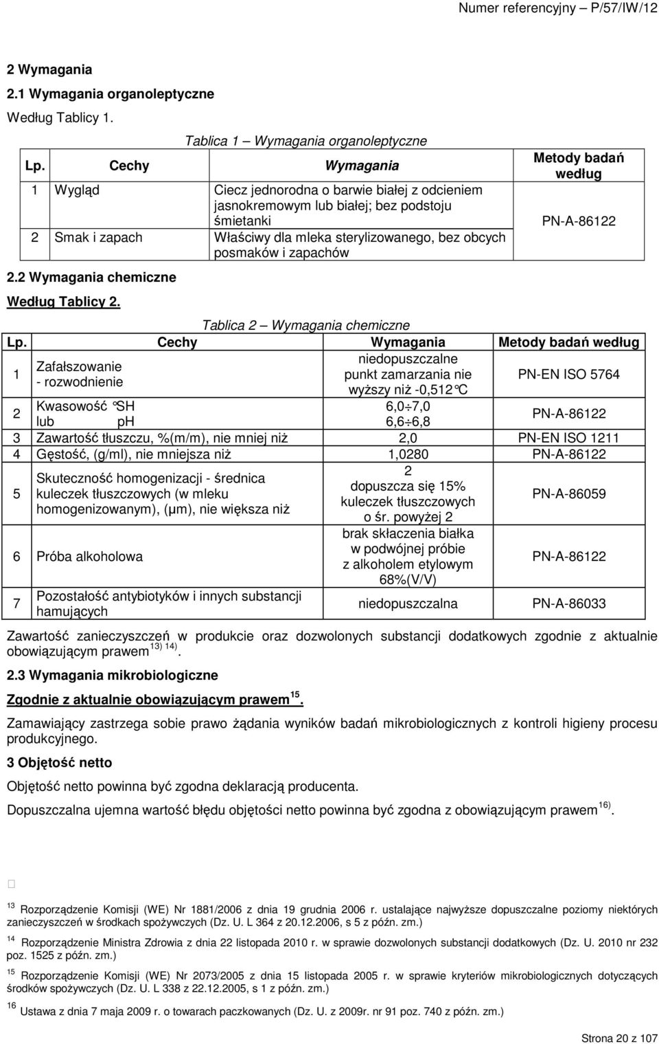 zapachów 2.2 Wymagania chemiczne Według Tablicy 2. Metody badań według PN-A-86122 Tablica 2 Wymagania chemiczne Lp.