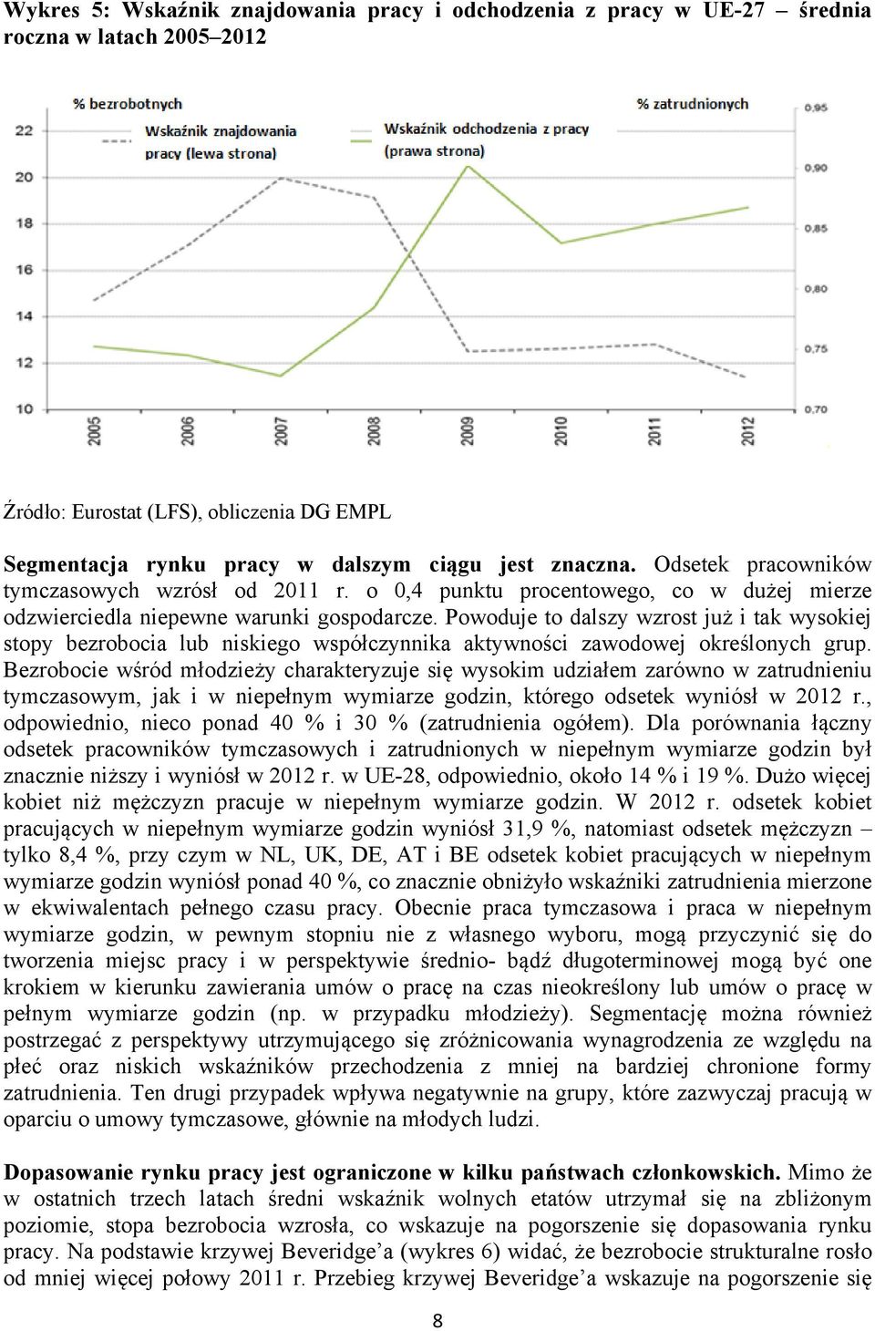 Powoduje to dalszy wzrost już i tak wysokiej stopy bezrobocia lub niskiego współczynnika aktywności zawodowej określonych grup.