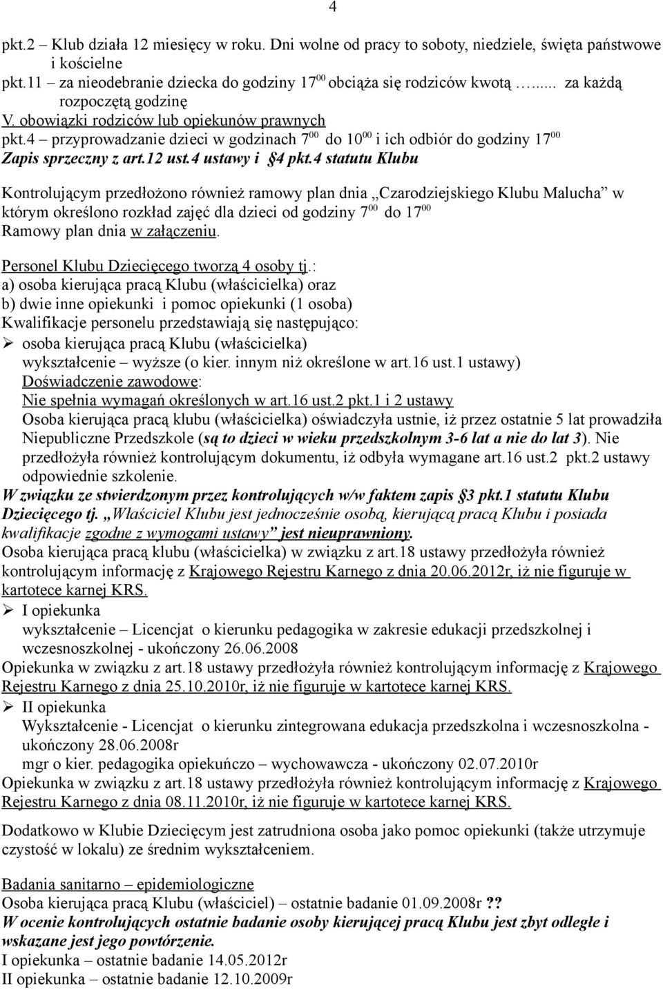 4 ustawy i 4 pkt.