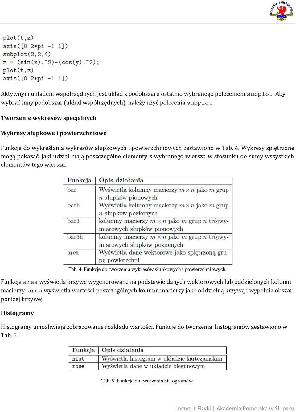 Wykresy spiętrzone mogą pokazać, jaki udział mają poszczególne elementy z wybranego wiersza w stosunku do sumy wszystkich elementów tego wiersza. Tab. 4.