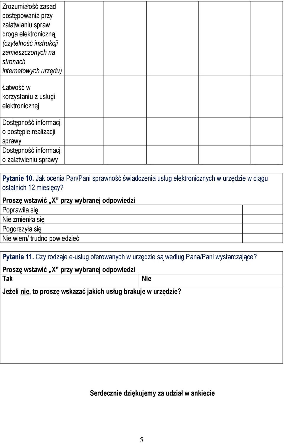 Jak ocenia Pan/Pani sprawność świadczenia usług elektronicznych w urzędzie w ciągu ostatnich 12 miesięcy?