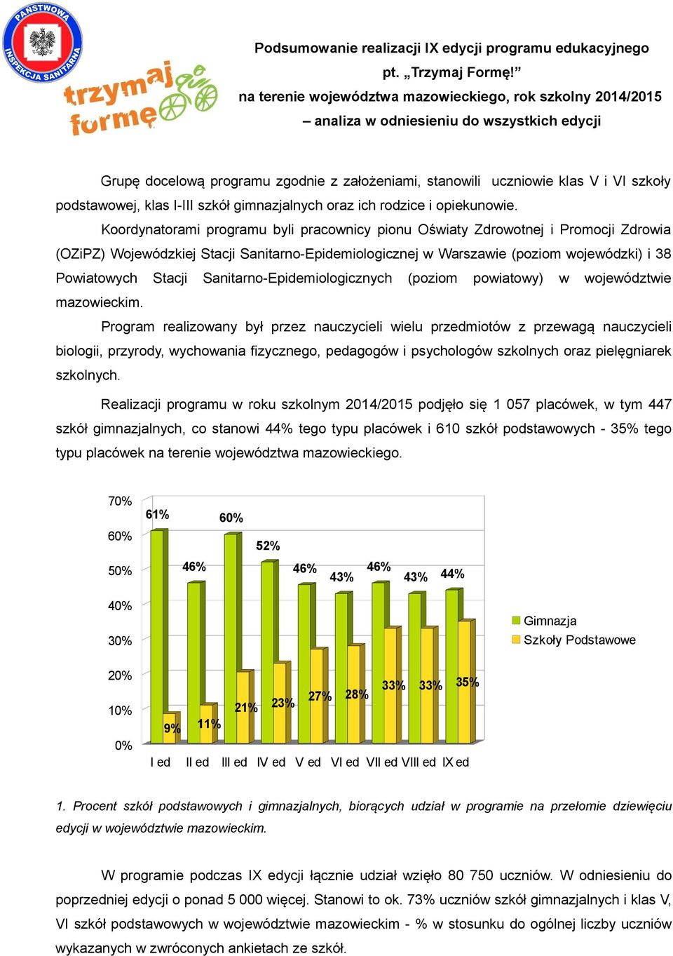 podstawowej, klas I-III szkół gimnazjalnych oraz ich rodzice i opiekunowie.