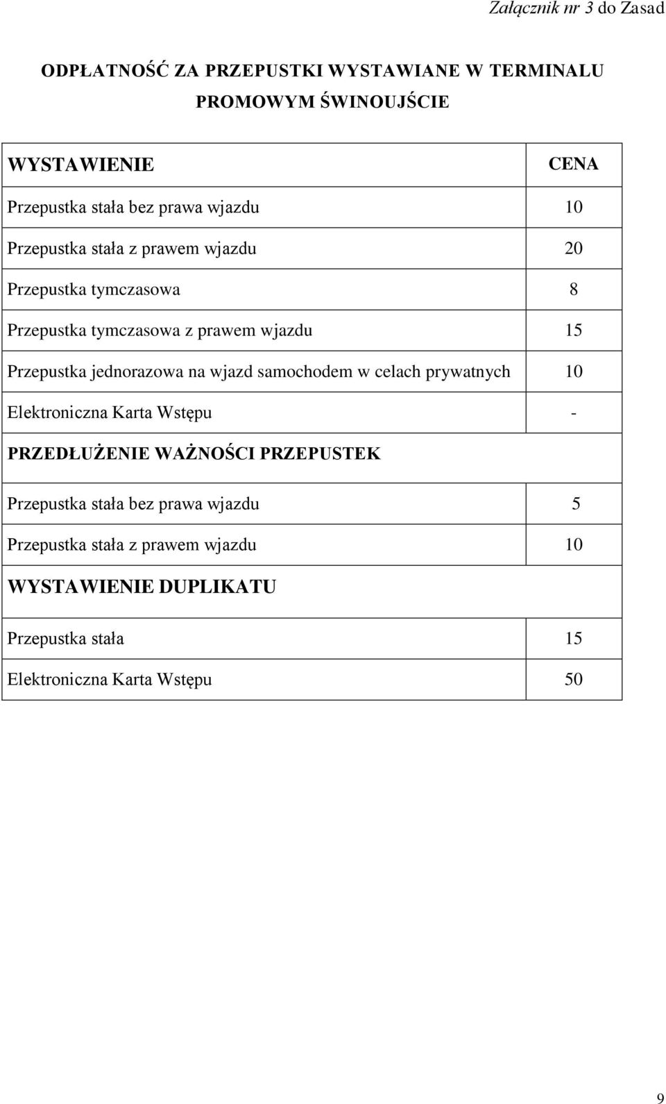 jednorazowa na wjazd samochodem w celach prywatnych 10 Elektroniczna Karta Wstępu - PRZEDŁUŻENIE WAŻNOŚCI PRZEPUSTEK Przepustka