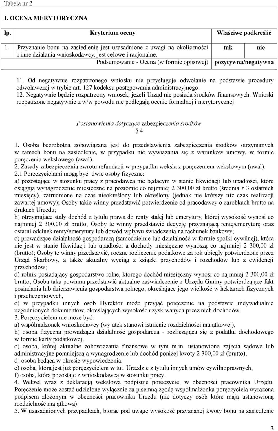 127 kodeksu postępowania administracyjnego. 12. Negatyw będzie rozpatrzony wniosek, jeżeli Urząd posiada środków finansowych.