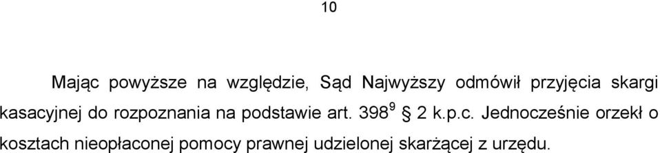 podstawie art. 398 9 2 k.p.c.