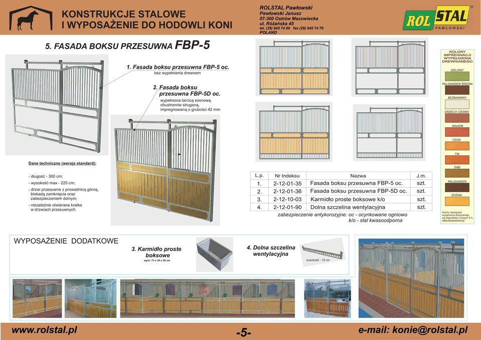 2-12-01-35 Fasada boksu przesuwna FBP-5 oc. szt. 2.