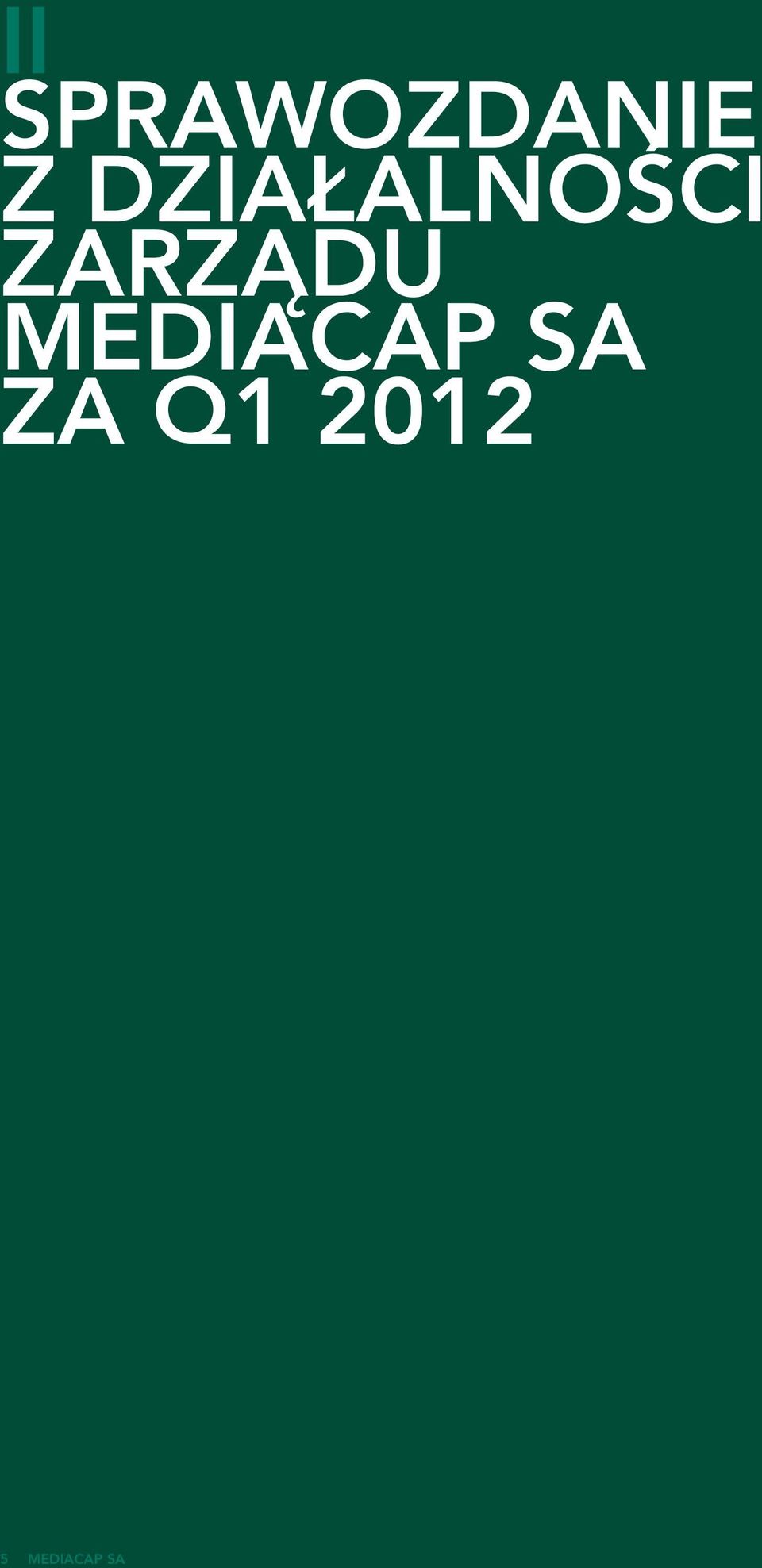 działalności ZarzĄdu