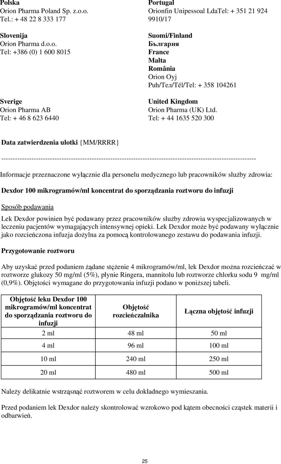 Tel: + 44 1635 520 300 Data zatwierdzenia ulotki {MM/RRRR} -------------------------------------------------------------------------------------------------------------- Informacje przeznaczone wy