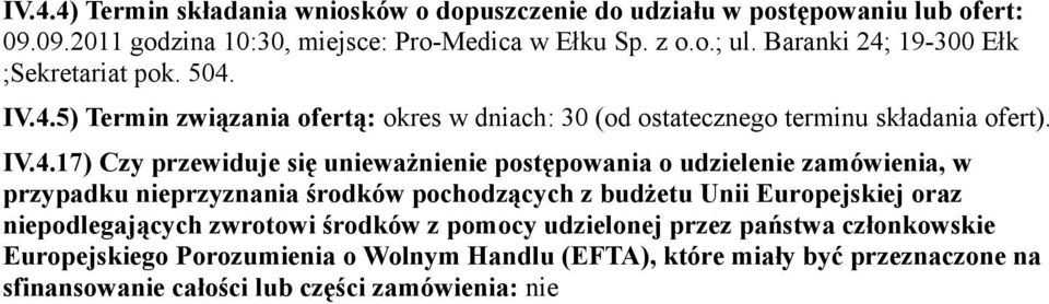 19-300 Ełk ;Sekretariat pok. 504.
