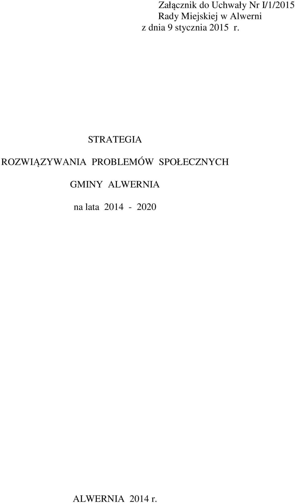 STRATEGIA ROZWIĄZYWANIA PROBLEMÓW