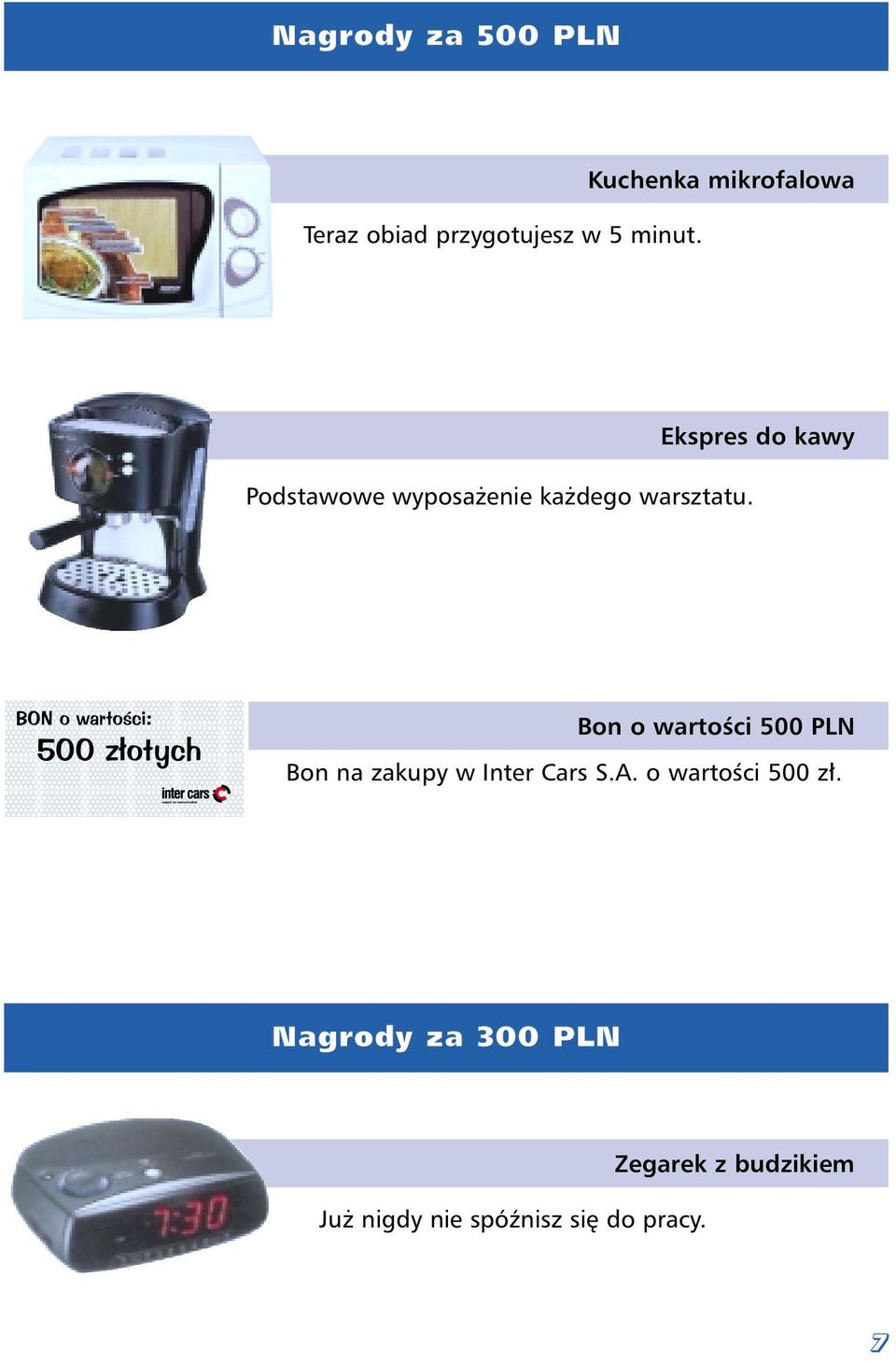Ekspres do kawy BON o wartoœci: 500 z³otych Bon o wartoœci 500 PLN Bon na