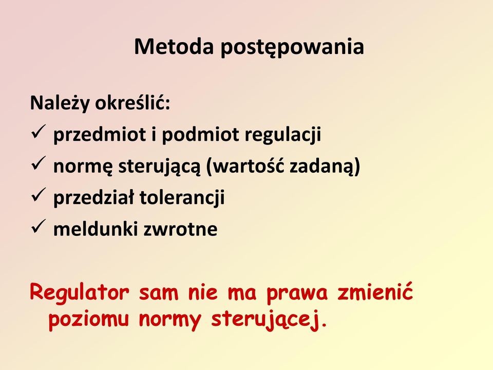 zadaną) przedział tolerancji meldunki zwrotne