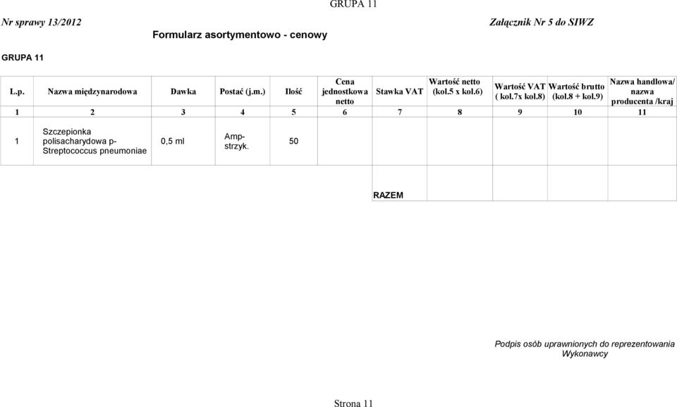1 polisacharydowa p- 0,5 ml