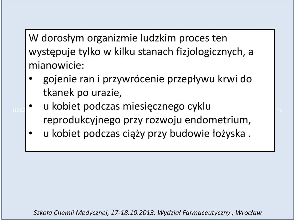 rozwoju endometrium, u kobiet podczas ciąży przy budowie łożyska. naczyń gospodarza.