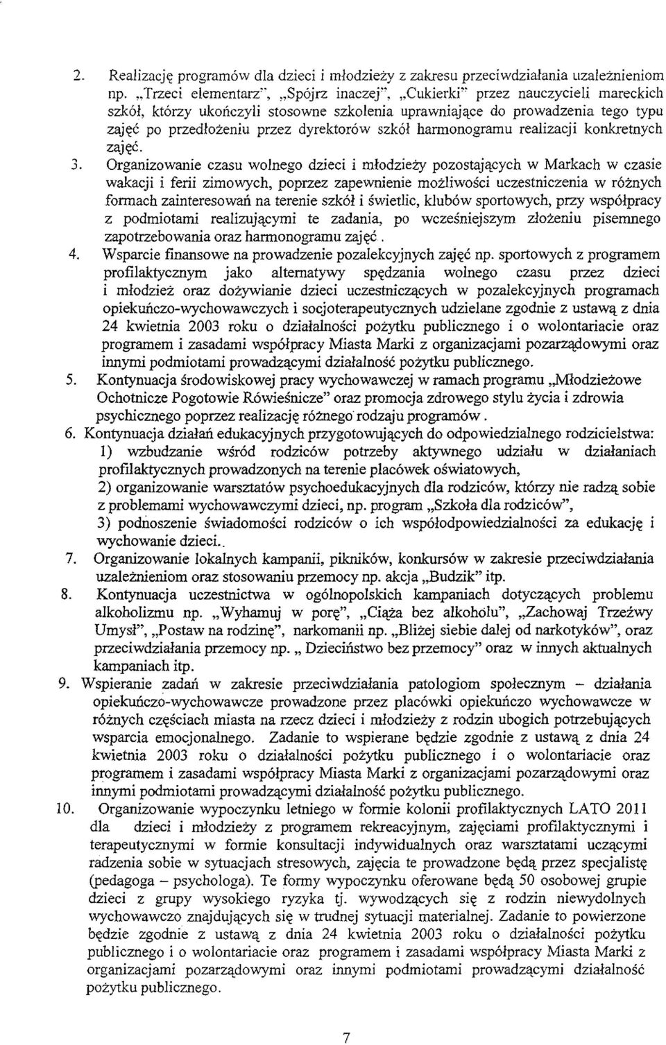 dyrektorow szkol harmonogramu realizacji konkretnych zajec. 3.