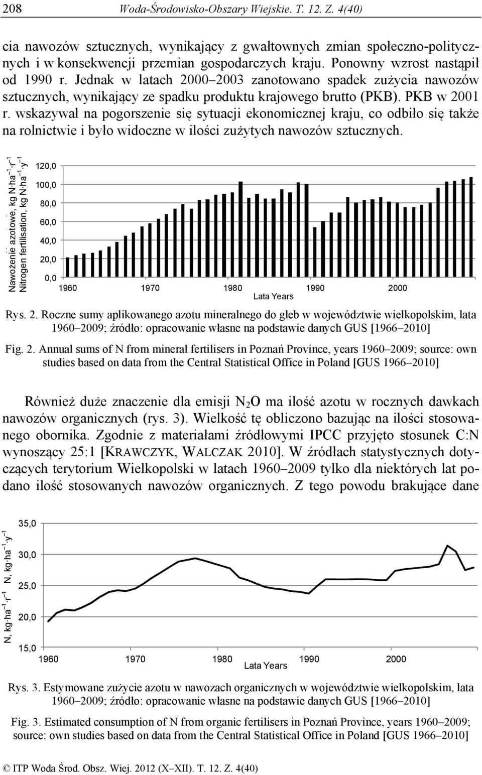 wskazywał na pogorszenie się sytuacji ekonomicznej kraju, co odbiło się także na rolnictwie i było widoczne w ilości zużytych nawozów sztucznych.