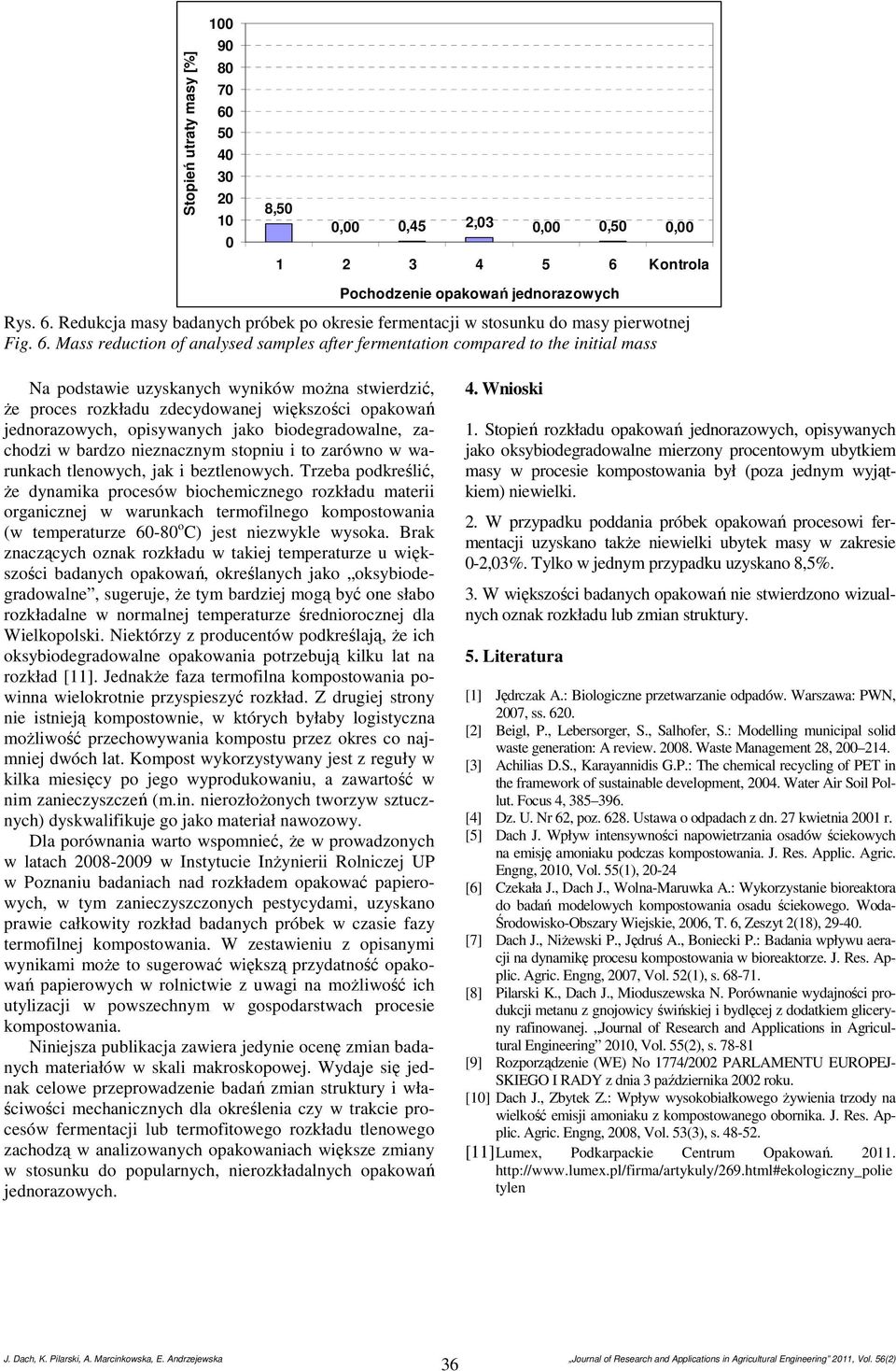 jednorazowych, opisywanych jako biodegradowalne, zachodzi w bardzo nieznacznym stopniu i to zarówno w warunkach tlenowych, jak i beztlenowych.