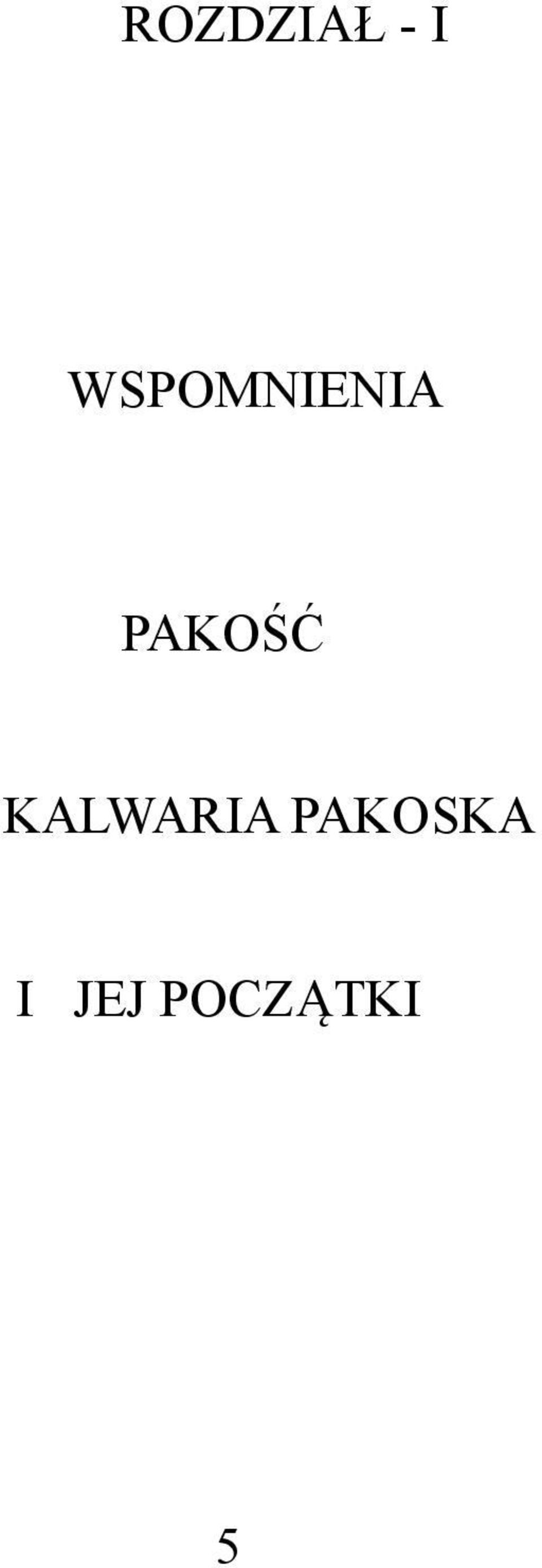PAKOŚĆ KALWARIA