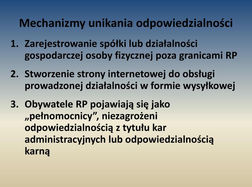 Stworzenie strony internetowej do obsługi prowadzonej działalności w formie wysyłkowej 3.