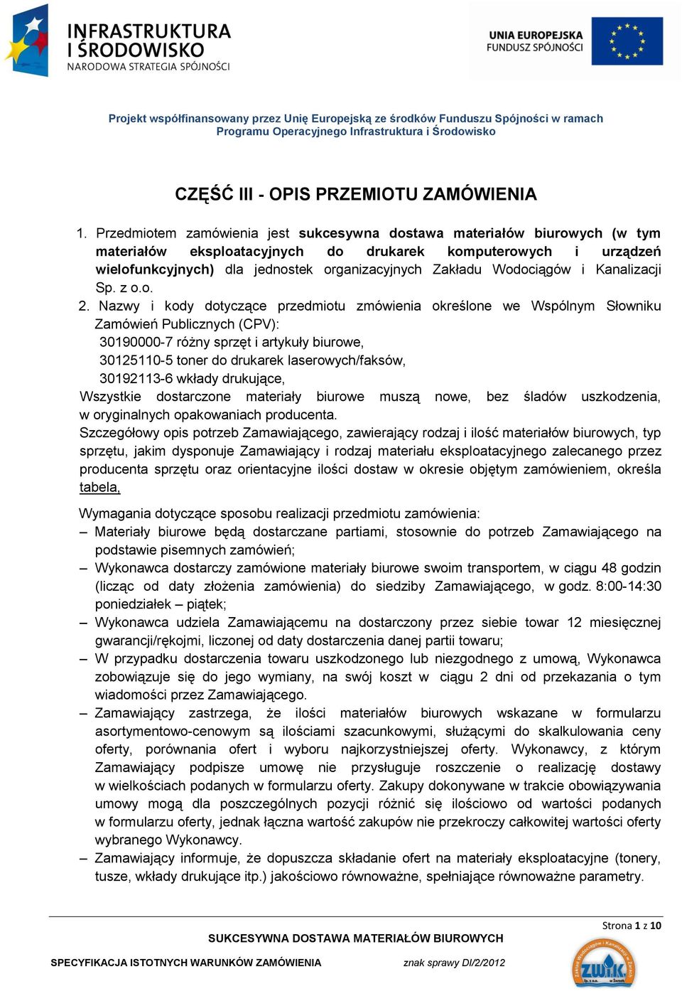 Wodociągów i Kanalizacji Sp. z o.o. 2.