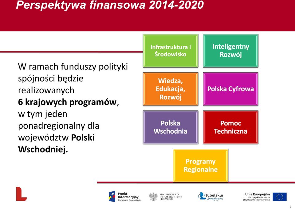 krajowych programów, w tym jeden