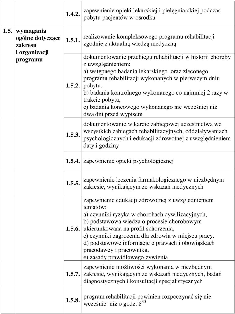 zleconego programu rehabilitacji wykonanych w pierwszym dniu pobytu, b) badania kontrolnego wykonanego co najmniej 2 razy w trakcie pobytu, c) badania końcowego wykonanego nie wcześniej niż dwa dni