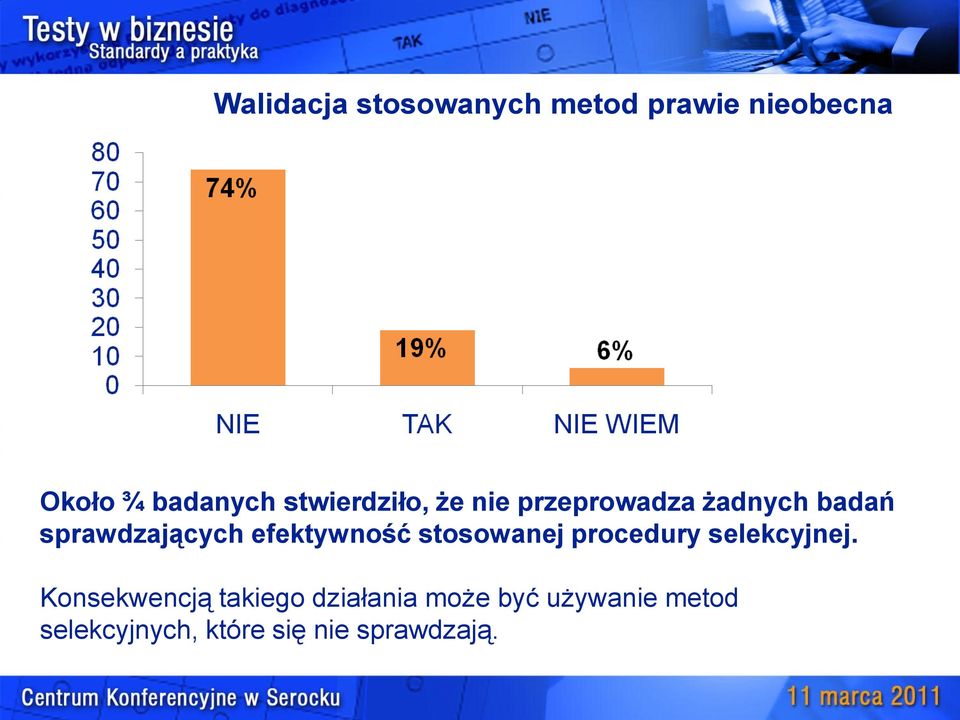 efektywność stosowanej procedury selekcyjnej.