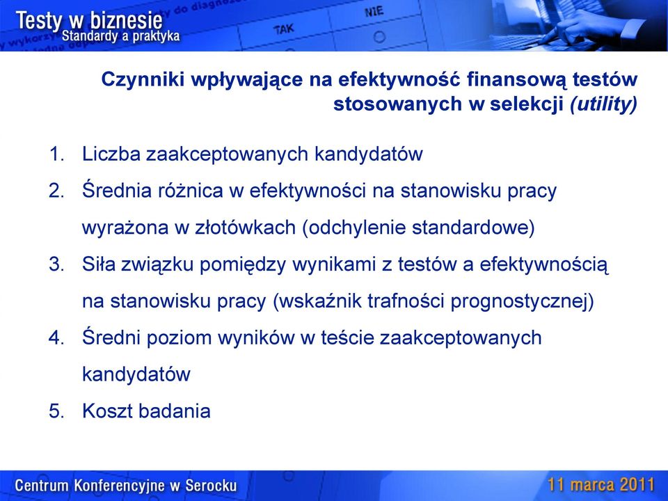 Średnia różnica w efektywności na stanowisku pracy wyrażona w złotówkach (odchylenie standardowe) 3.