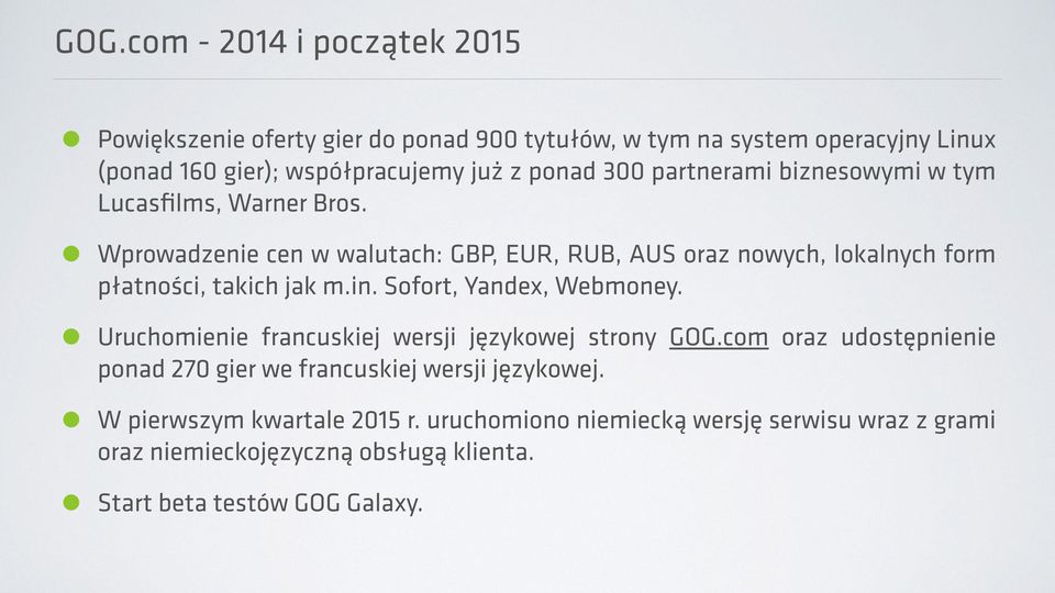 Wprowadzenie Uruchomienie W Start cen w walutach: GBP, EUR, RUB, AUS oraz nowych, lokalnych form płatności, takich jak m.in. Sofort, Yandex, Webmoney.