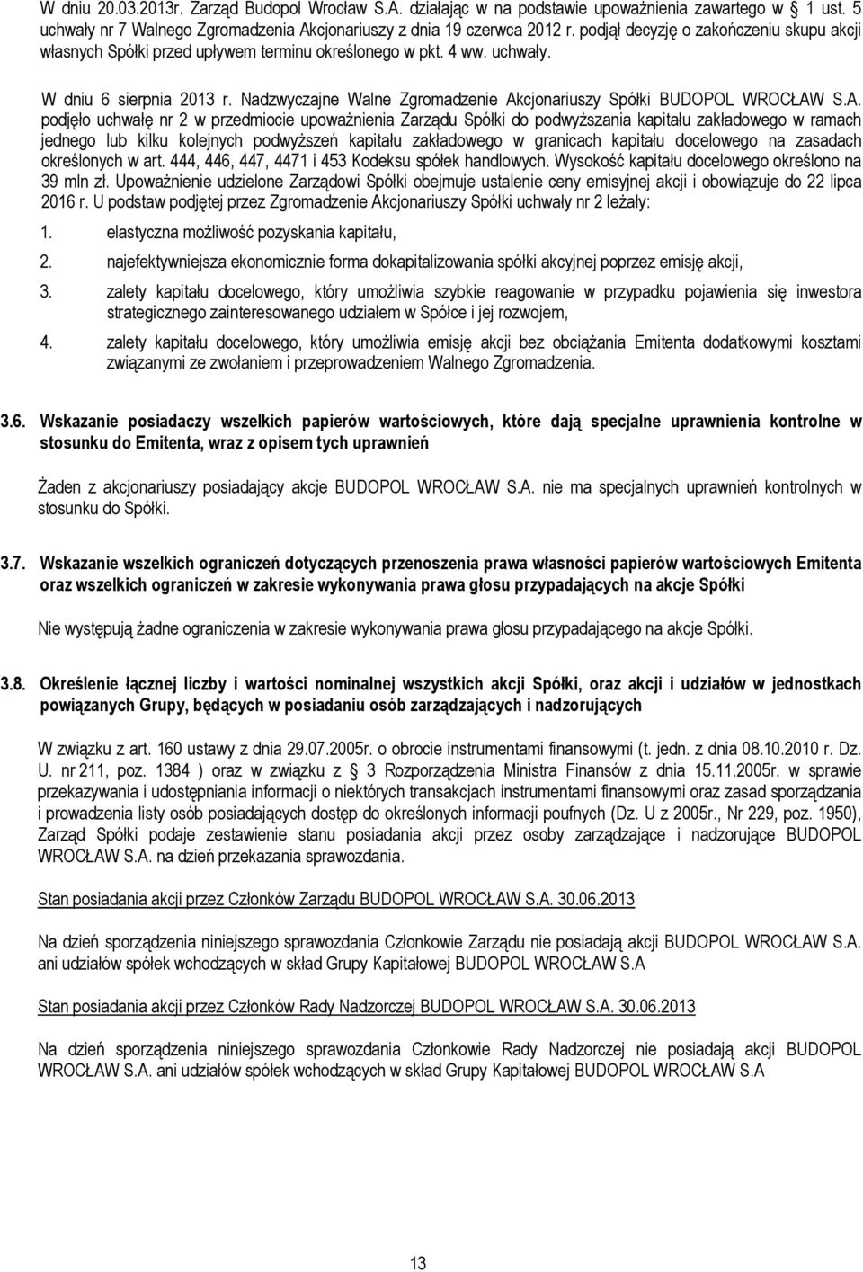 Nadzwyczajne Walne Zgromadzenie Ak