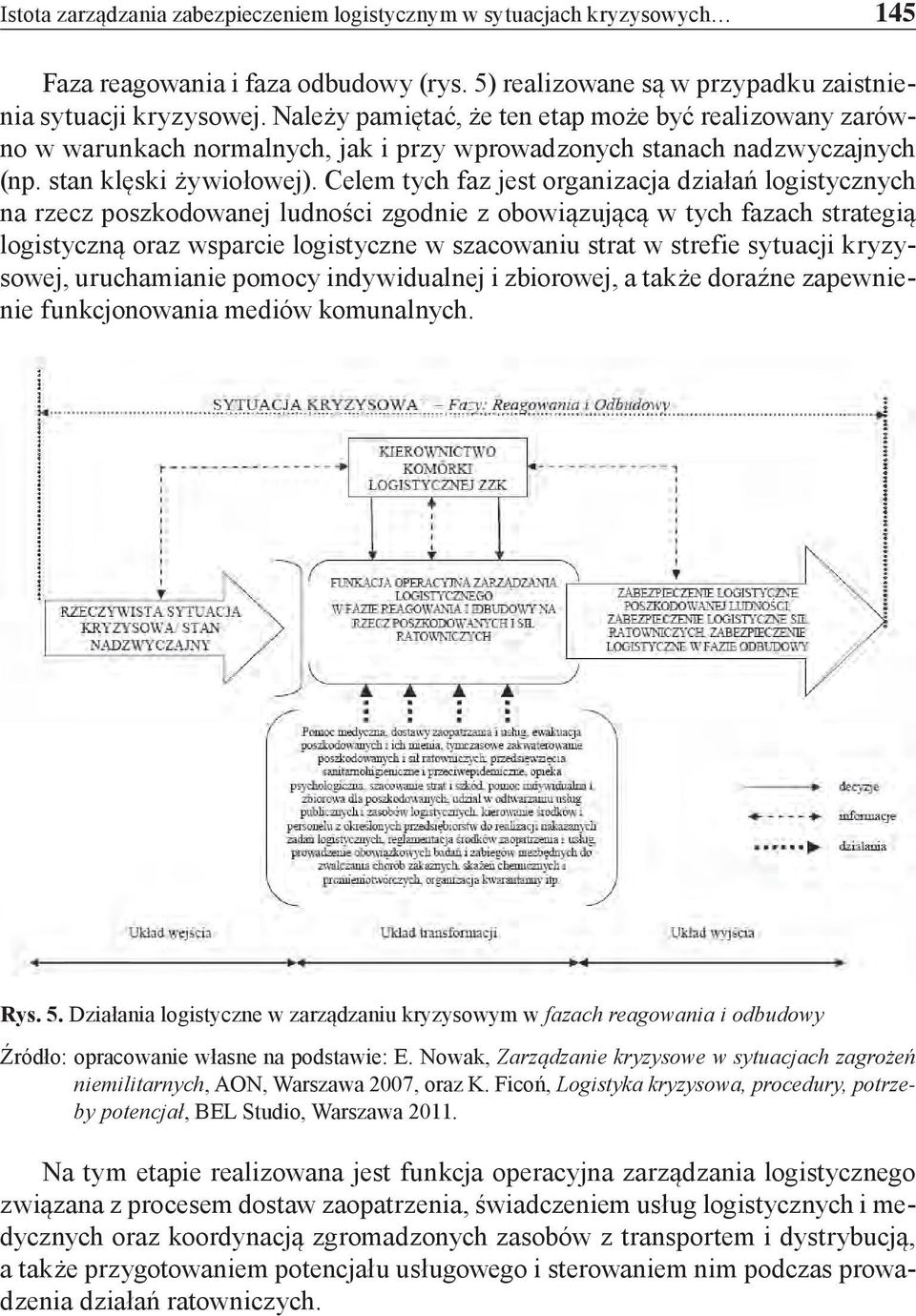 Celem tych faz jest organizacja działań logistycznych na rzecz poszkodowanej ludności zgodnie z obowiązującą w tych fazach strategią logistyczną oraz wsparcie logistyczne w szacowaniu strat w strefie